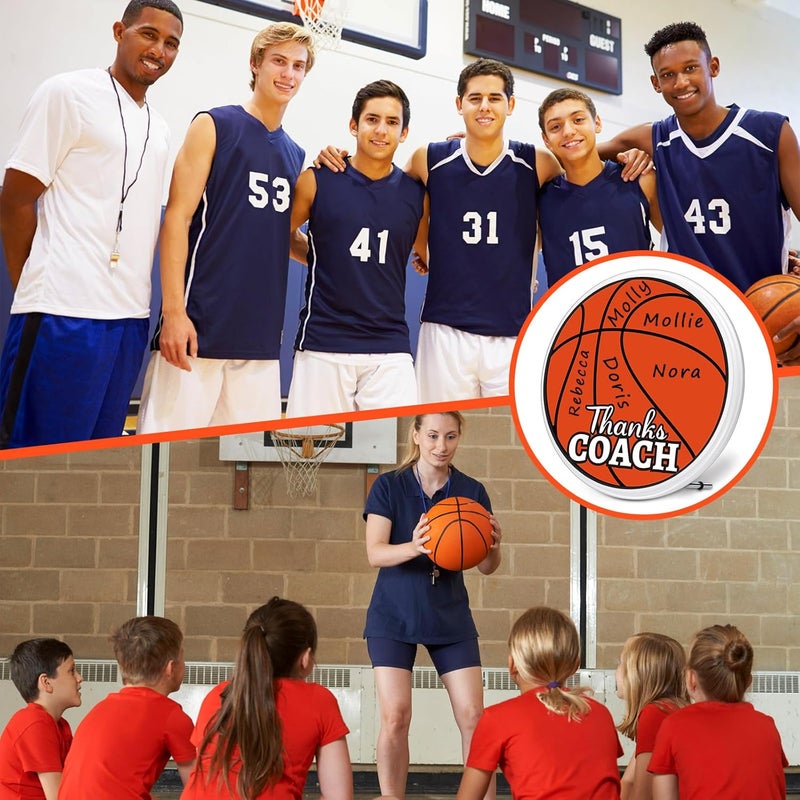 DoubleFill Basketball Thanks Coach Gifts from Team Home Plate Plaque for Trophy Sign Award Accessories, 9 x 10 Inches - Image 5